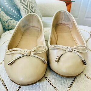 Apt 9 Womens Ballerina Flats Shoes Size 8M Golden Accents